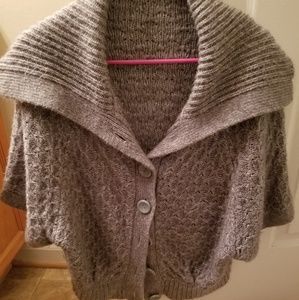 Soft gray knit cardigan
